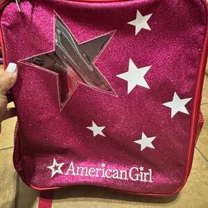 American Girl Fuchsia Glitter Star Backpack